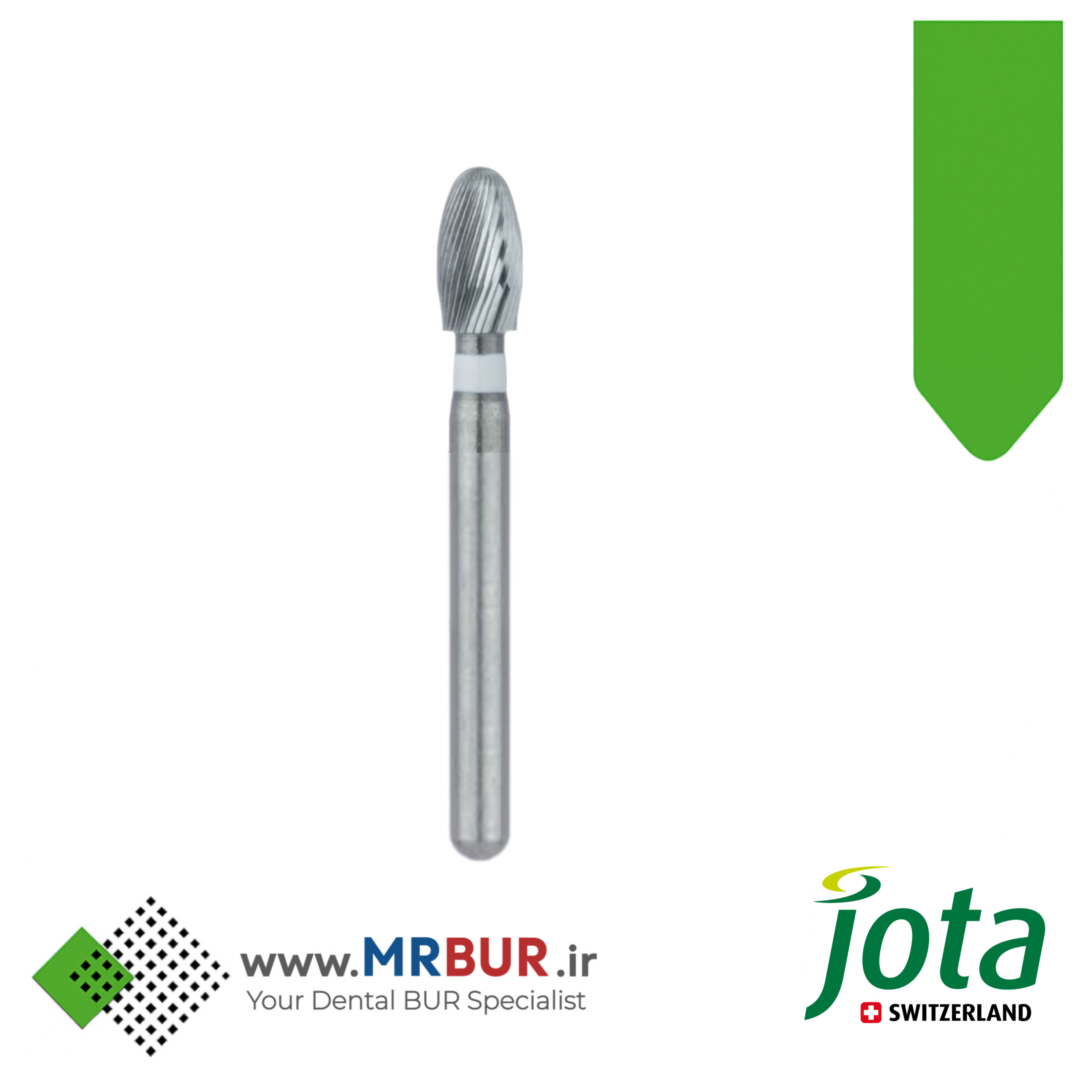 فرز دندانپزشکی کارباید 30 سی پره تخم مرغی پرداخت کامپوزیت مخصوص توربین جوتا jota کد C379U FG
