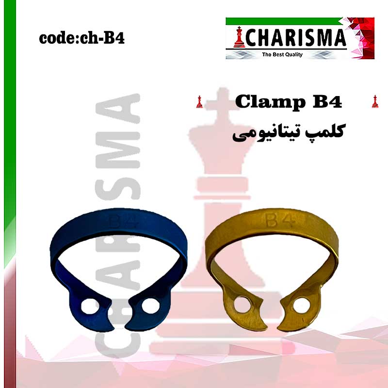 کلمپ رابردم B4 تیتانیومی کاریزما CHARISMA ( طلایی و آبی و مشکی ) کد Clamp B4