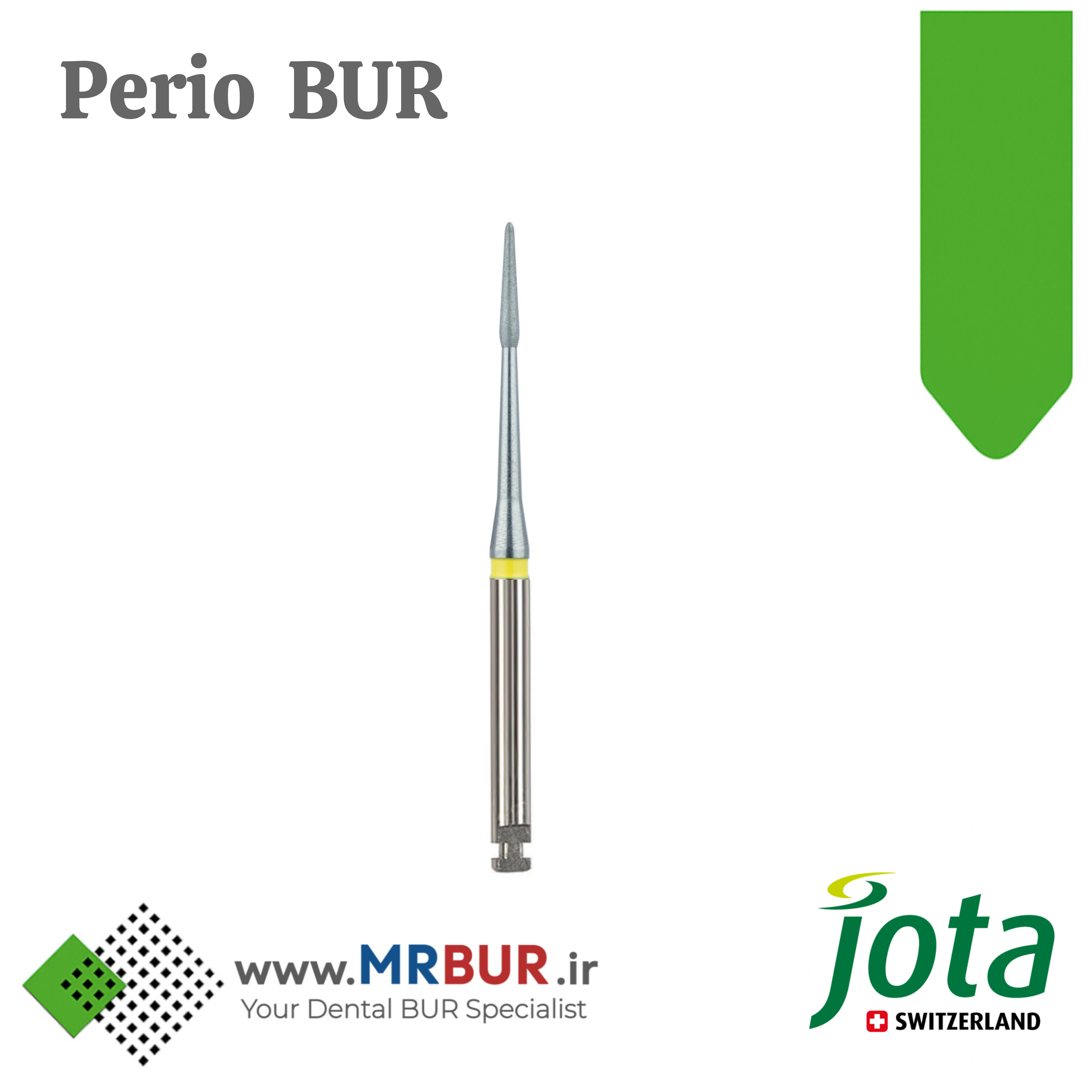 فرز دندانپزشکی پریودنتال الماسی دور زرد بلند مخصوص آنگل جوتا JOTA کد 849LEF RAXL